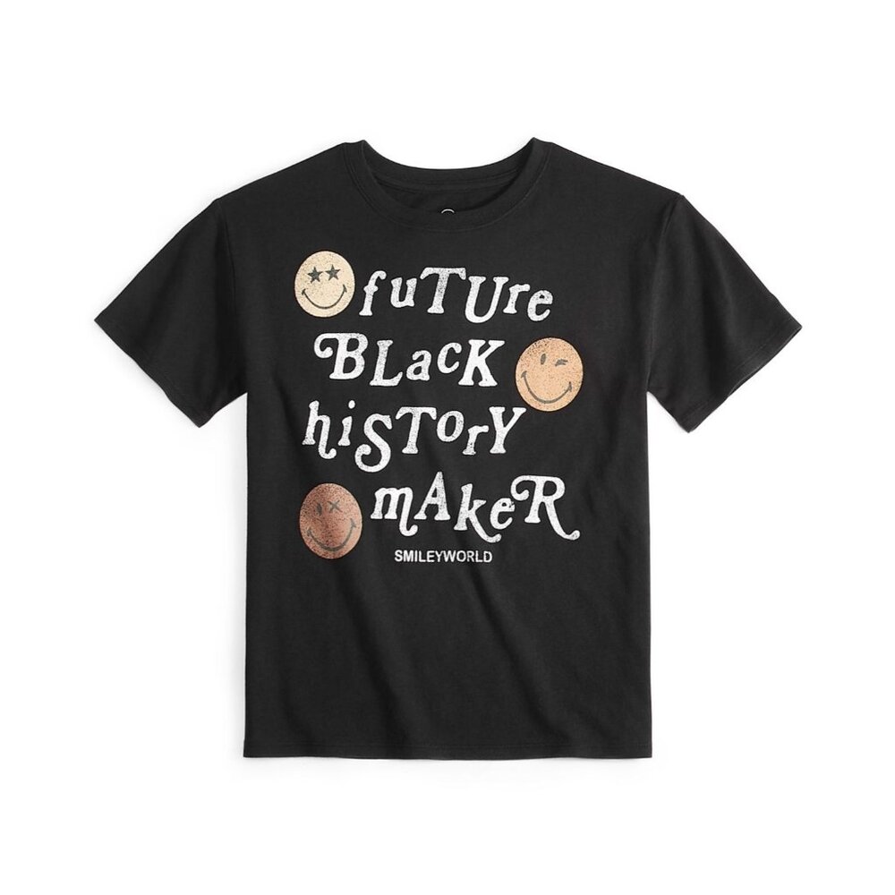 Grayson Threads Kids Future Black History Maker SmileyWorld T-Shirt Black XS NEW